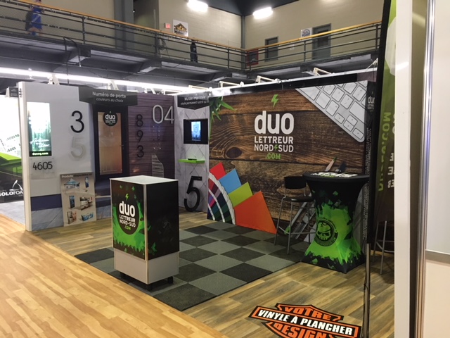 Kiosque Duo Énergie Graphique pour l’Expo Habitat