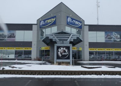 Lettrage vitrine – Elitech Sport-Évasion