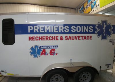 Lettrage de remorque – Sauvetage AG