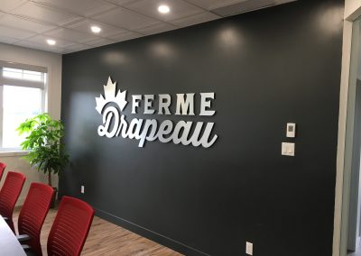Affichage intérieur – Ferme Drapeau