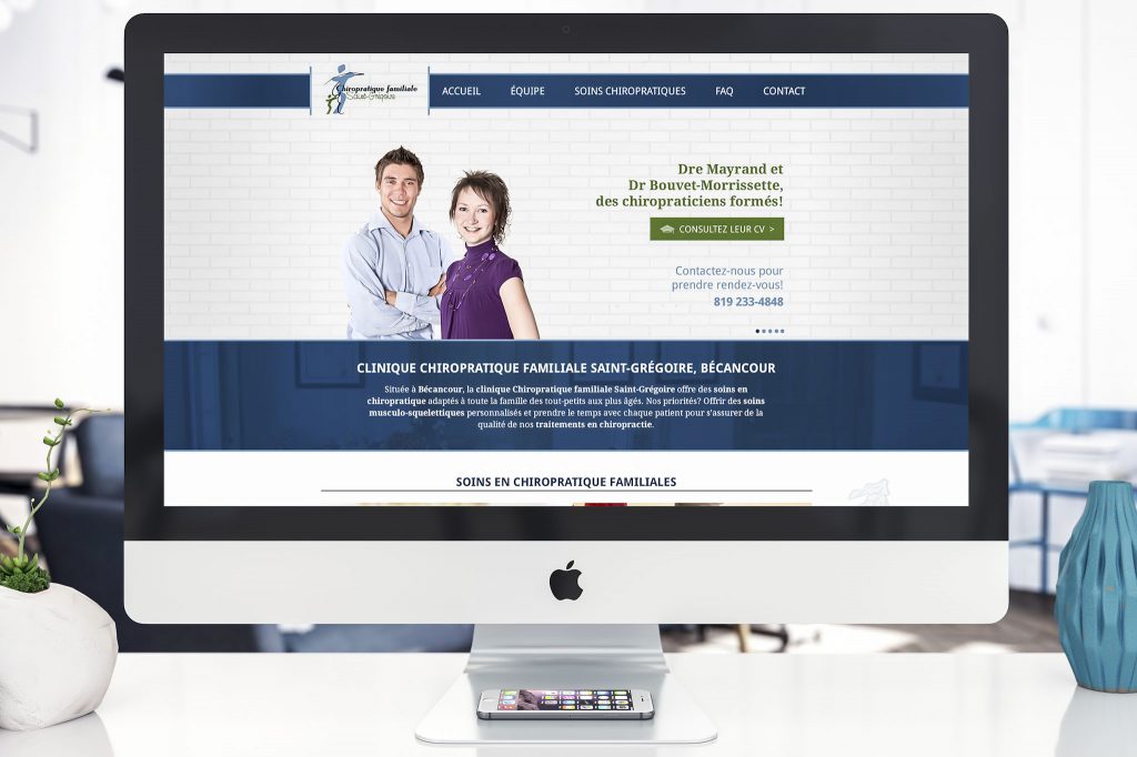 Site responsive – Chiropratique familiale Saint-Grégoire