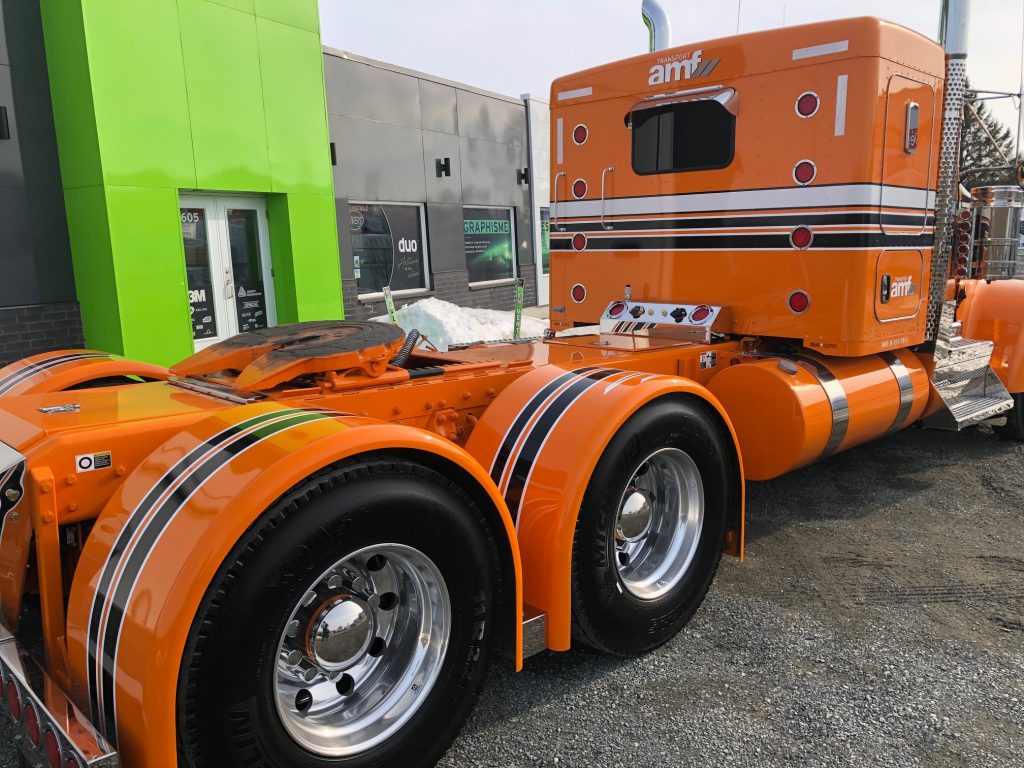 Lettrage camion – Transport AMF