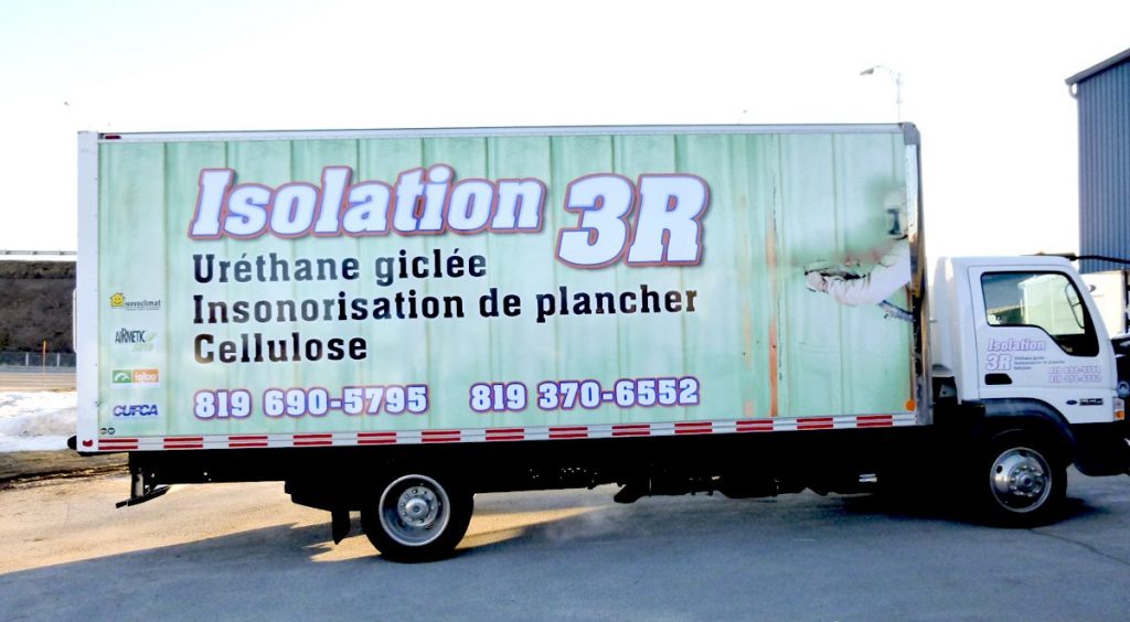 Lettrage en vinyle complet pour cube – Isolation 3R