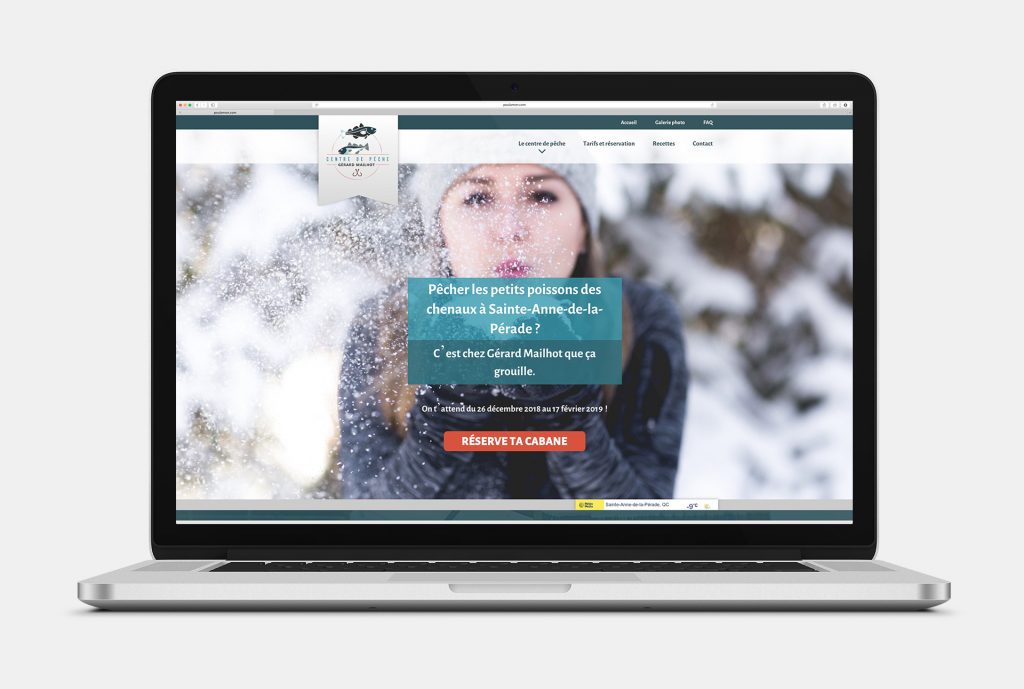 Refonte du site Web pour le Centre de pêche Gérard Mailhot.