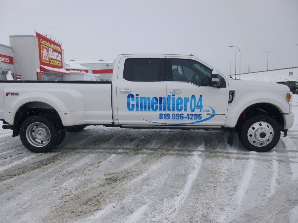 Lettrage réfléchissant pour Cimentier 04