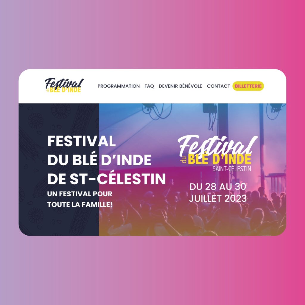 Festival du blé d'Inde: Refonte Web